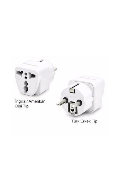 Amerikan İngiliz Priz Çevirici Adaptör Fiş
