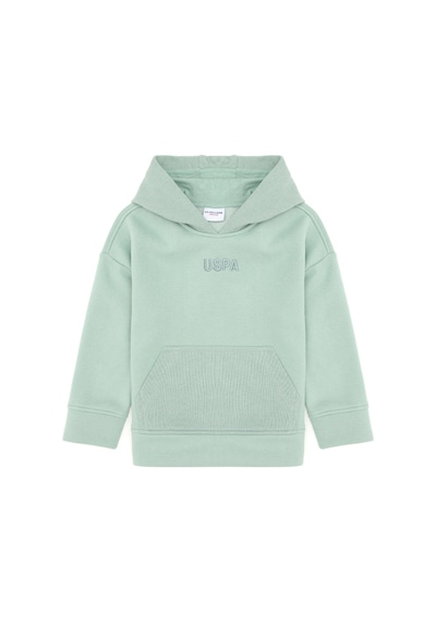 U.S. Polo Assn. Kız Çocuk Su Yeşili Kapüşonlu Sweatshirt 50290706-VR048