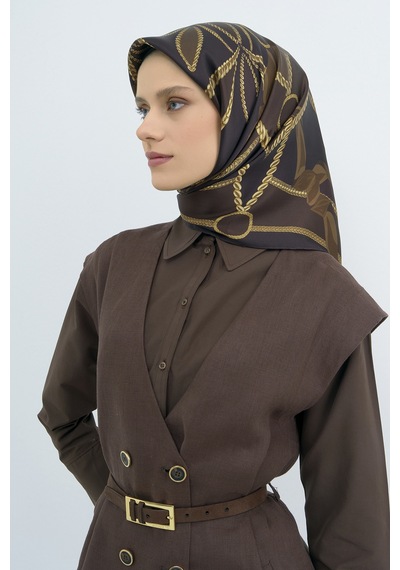 Armine Saf İpek Sura Eşarp-2026 İlkbahar-yaz- 953100d Acı Kahve