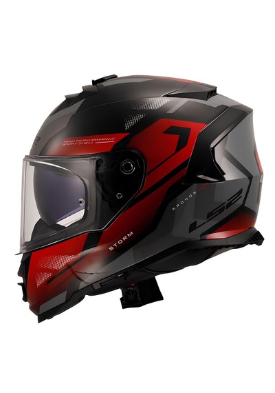 Ls2 Storm 2 Kronos Fullface Motosiklet Kaskı Kırmızı - Gri