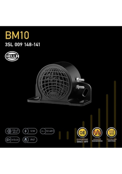 Hella Geri Vites Kornası Yeni Versiyon 12-36v 3sl009148-141