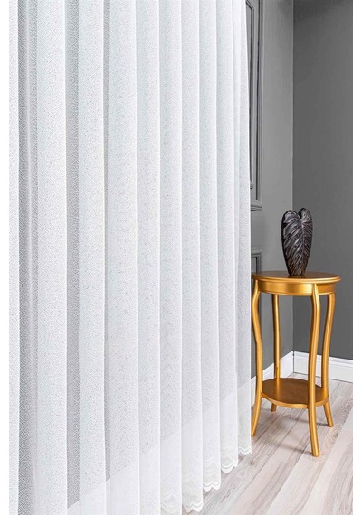 Evdepo Home Kırık Beyaz Ekstraforlu Pilesiz Tül Perde 90 X 200 Cm Genel
