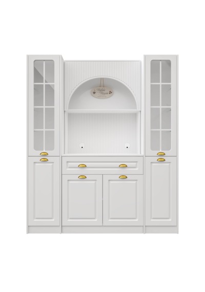Guneystore Armoni Gold Maxi Kahve Köşesi Komple Mdf Beyaz