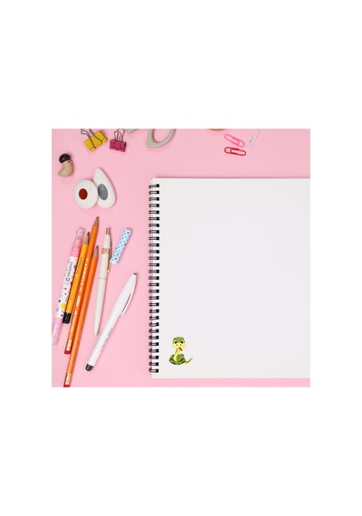 70 Adet Sevimli Yılan Figürlü Sticker Seti - Etiket Seti Scrapbook Bullet Journal Çok Renkli