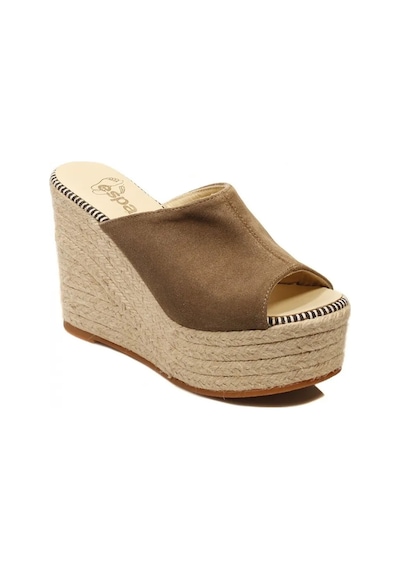 Espadrilles Flash Velour Kahverengi Süet Deri 10 Cm Hasır Tabanlı Dolgu Topuklu Kadın Ayakkabı Kahve Rengi Espadrilles Flash Velour Kahverengi Süet Deri 10 Cm Hasır Tabanlı Dolgu Topuklu Kadın Ayakkabı Kahve Rengi