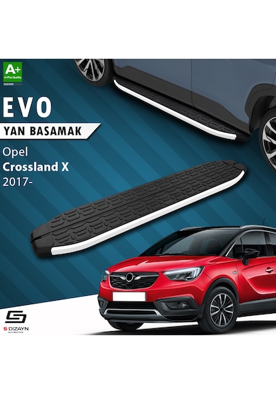 S-dizayn Opel Crossland X Evo Aluminyum Yan Basamak 173 Cm 2017 Üzeri
