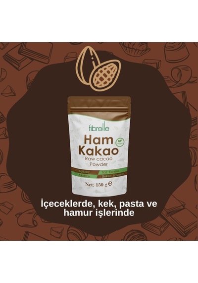 Fibrelle Ham Kakao 150g / Raw Cocoa Powder 150g