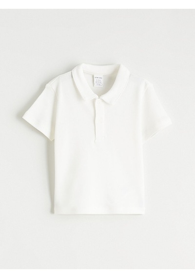 M&b Collection Ekru Polo Yaka Erkek Bebek Tişört Ve Askılı Pantolon 2'li Ekru
