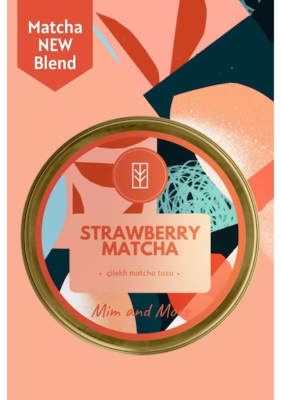 Mim and More Çilekli Matcha Tozu Teneke Kutu 25 G