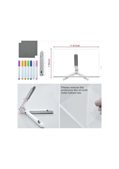 12 Inc Led Işıklı Çizim Tahtası Ayarlanabilir Stant Ve Kalemleri İle Standart