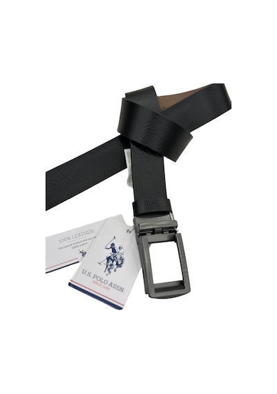 U.S. Polo Assn. Hakiki Deri Kemer Siyah
