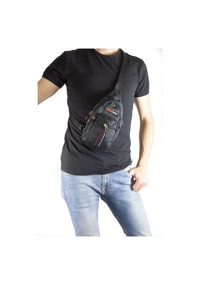İmaks Küçük Boy Çokgözlü Günlük Çapraz Göğüs El Ve Omuz Çantası Unisex Body Bag Siyah 955 Siyah - Kırmızı