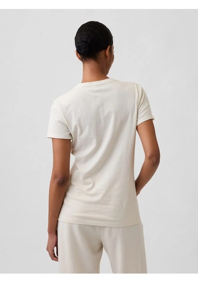 V-gap Ss Clsc Tee Krem