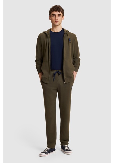 U.S. Polo Assn. Erkek Haki Slim Fit Bağcıklı Eşofman Altı 50329409-vr111 Koyu Haki