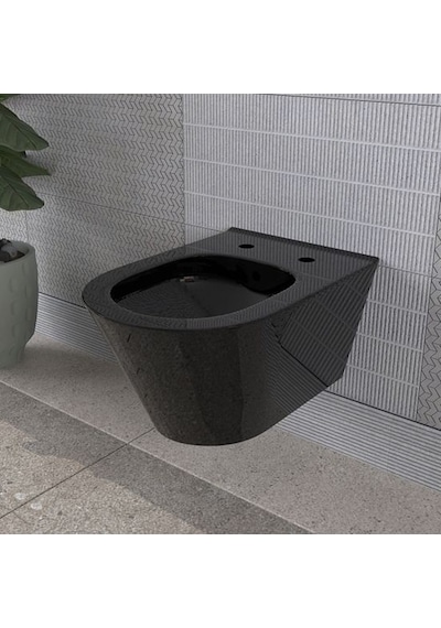 Lucco 53 CM Rim Art Kanalsız Asma Klozet Siyah