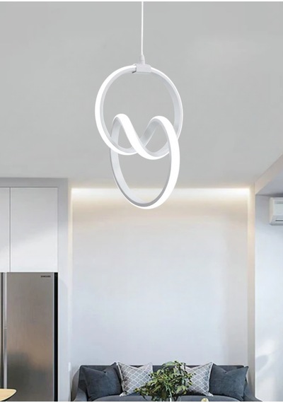 Zen Sarkıt Led Avize - Oturma Odası, Salon, Mutfak Uyumlu Ledli Avize Beyaz