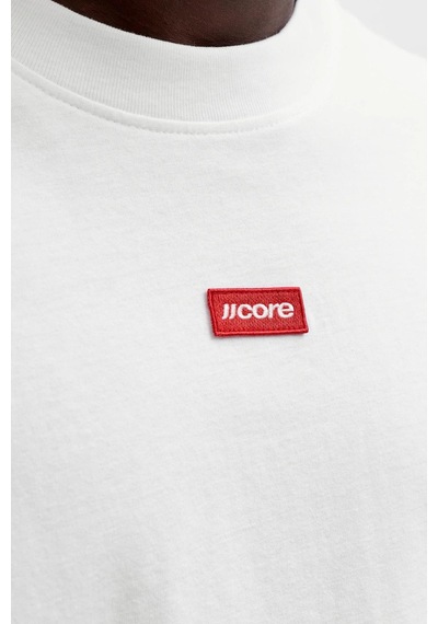 Jack & Jones Jcoclub Badge Tee Ss Crew Neck Beyaz