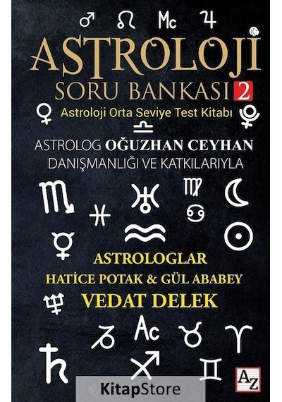 Astroloji Soru Bankası 2 - Astroloji Orta Seviye Test Kitabı - Gül Ababey - Az Kitap