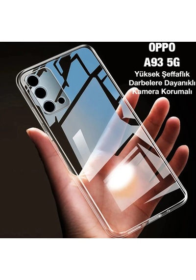Ally Oppo A93 5g Kamera Lens Korumalı Şeffaf Silikon Kılıf- 5775 Çok Renkli
