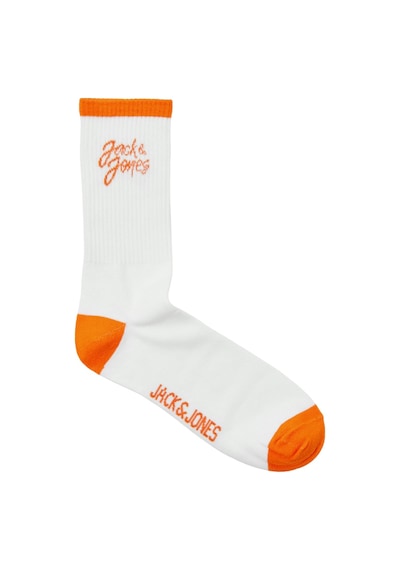 Jack & Jones Erkek Çorap 12252044 Beyaz-orange Beyaz - Turuncu
