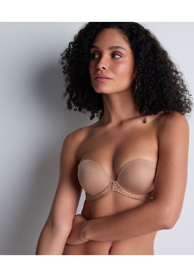 Aubade Sheer Emotion Bandeau Sütyen, Balenli, Çıkarılabilir Askılı Ve Grafik Işlemeli Model Bej Aubade Sheer Emotion Bandeau Sütyen, Balenli, Çıkarılabilir Askılı Ve Grafik Işlemeli Model Bej