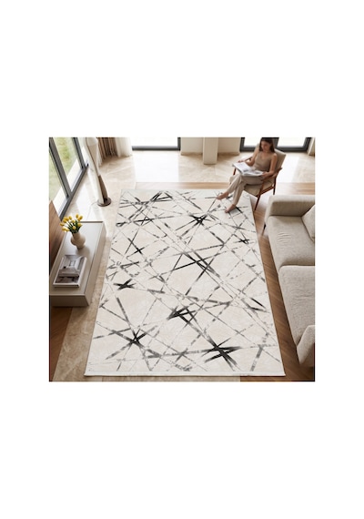Merinos Vista %100 Akrilik Beyaz Gri Kesme Halı Yolluk Koridor Salon Halısı Geometrik Desenli 76590-95 Merinos Vista %100 Akrilik Beyaz Gri Kesme Halı Yolluk Koridor Salon Halısı Geometrik Desenli 76590-95