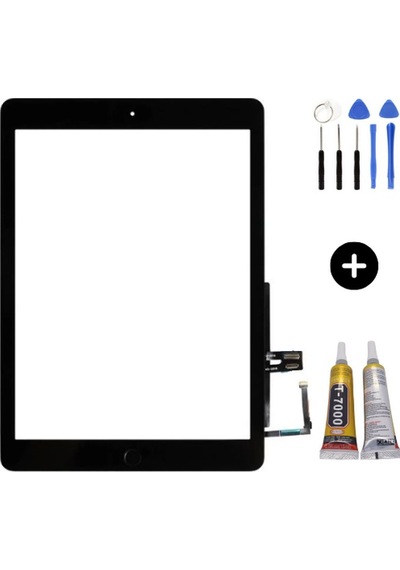 Apple Uyumlu iPad  6.nesil A1893-a1954 Home Tuşlu Dokunmatik Siyah + Montaj Seti
