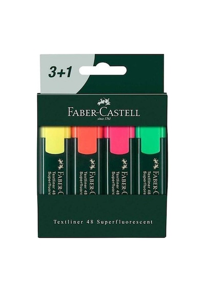 Faber-castell Faber Castell Fosforlu Kalem 3+1 Çok Renkli