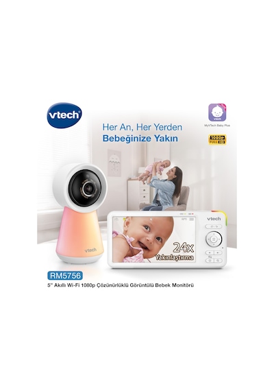 Vtech Uyarlanabilir Gece Lambalı 5 Wi-fi Görüntülü Bebek Monitörü - Rm5756hd