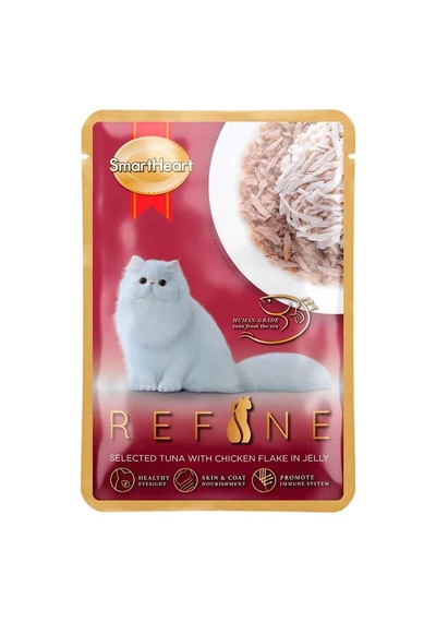Smart Heart Refine Kedi Konservesi Jöle İçinde Tiftiklenmiş Tavuklu Ve Ton Balıklı 70 Gr