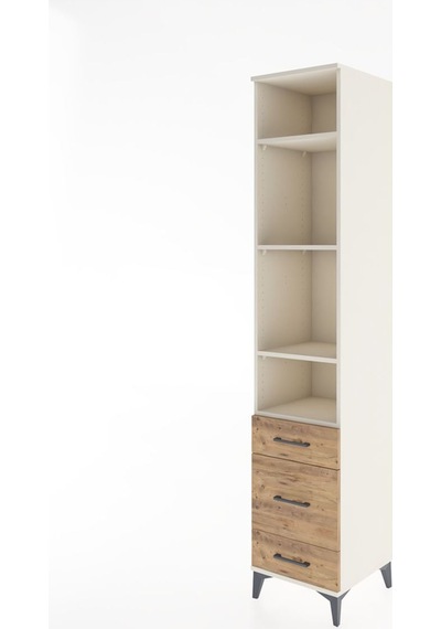 Hyperion Dolap 4 Raflı 3 Çekmeceli 44x44x221 Aytaşı-çam Aytaşı