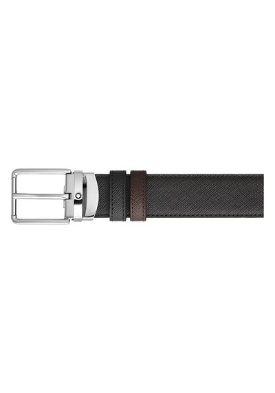 Montblanc Everyday Sartorial Deri 30 Mm Çift Taraflı Kemer 222359 Kahverengi