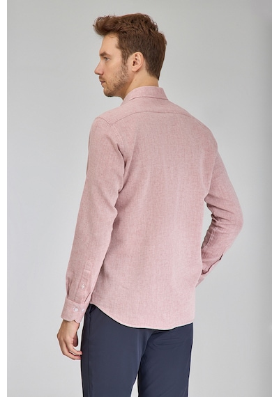 Bisse Sp Yaka Regular Fit Uk Gömlek Çift Cep Kırmızı Gmktn3sp224007 D24 Kırmızı