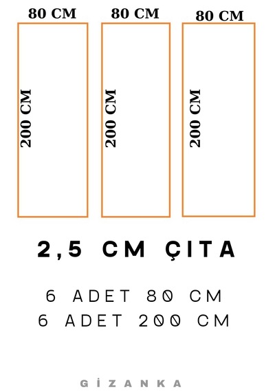Sade Dikey Tasarım Boyanabilir Çıta Hazır Kesim Anka151 16,80 METRE