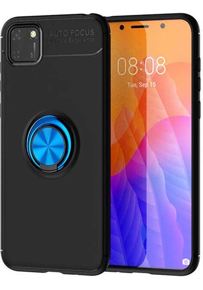 Huawei Y5P Kilif Yüzüklü Tam Korumali Silikon Kapak 442390708