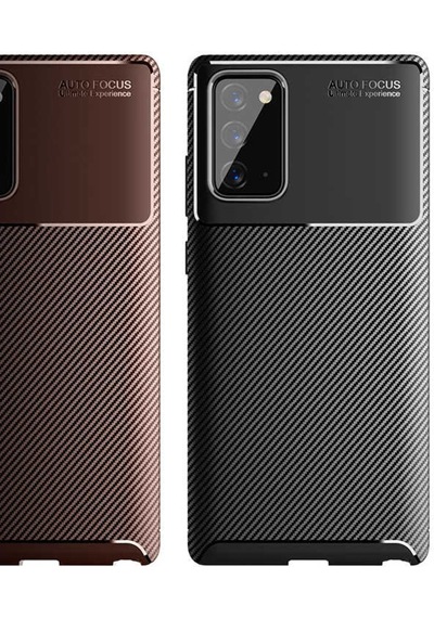 Samsung Uyumlu Galaxy Note 20 Kilif Esnek Karbon Tasarim Negro Silikon 446901827