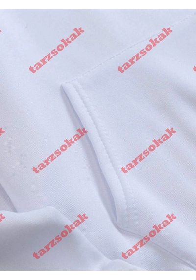 Tarzsokak Deniz Biyolojisi Balina Katili Baskılı Kapüşonlu Üstler Kadın Temel Gevşek Sweatshirtler Kışl Beyaz