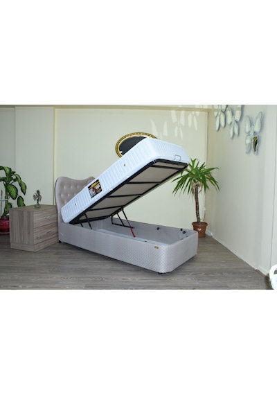 Bengimobilya Baza-Başlık Ortopedik Yatak Standart Silin Kumaş Model Metal Fırı