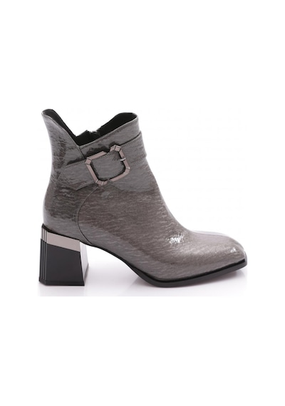 Dgn 602 Kadin Topuklu Bot Platin Kroko