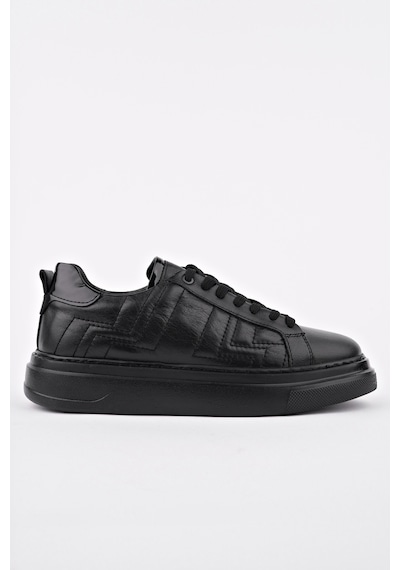Muggo Agony Kalın Taban Bağcıklı Hakiki Deri Erkek Günlük Sneaker Spor Ayakkabı Siyah Muggo Agony Kalın Taban Bağcıklı Hakiki Deri Erkek Günlük Sneaker Spor Ayakkabı Siyah