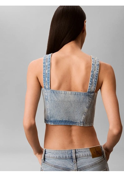 Calvin Klein Denım Trucker Tank F, Yp3 Mavi Kadın Kot Bluz