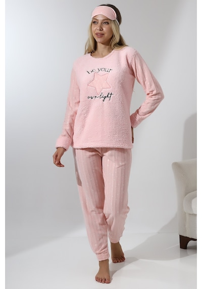 Wordex Fawn 5018 Peluş Welsoft Polar Kışlık Yıldızlı Yumoş Kadın Pijama Takımı Toz Pembe Wordex Fawn 5018 Peluş Welsoft Polar Kışlık Yıldızlı Yumoş Kadın Pijama Takımı Toz Pembe
