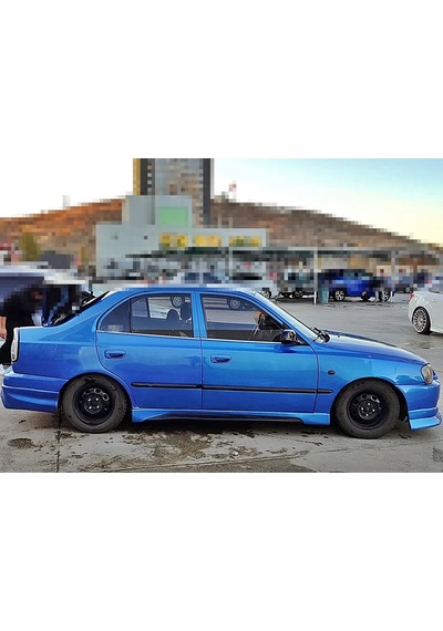Hyundai Accent 2 Milenyum Kasa Marşpiyel - Boyasız Fiberglass - 2001 - 2004