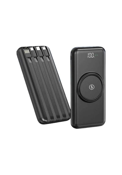 Kablosuz Çoklu Şarj Girişli 10.000 Mah Kablolu Powerbank Taşınabilir Krgltgs7kzduıpccw1m Çok Renkli