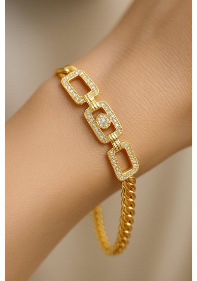Çelik Trend Lüks Bileklik Gold - 728769256 Gold