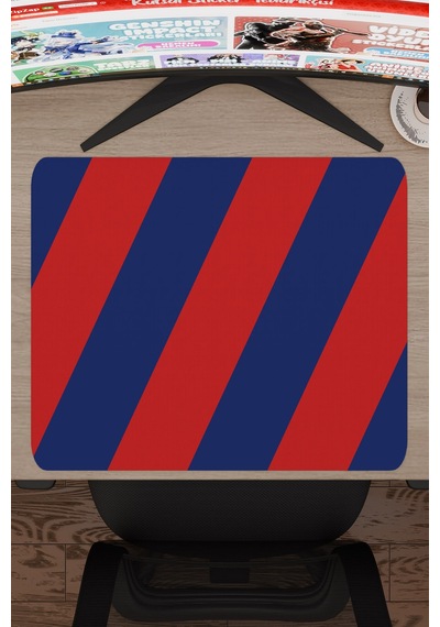 Kırmızı Lacivert 48x40 Xl Taraftar Gaming Oyuncu Mouse Pad Kaymaz Taban Büyük Fare Altlığı Şerit