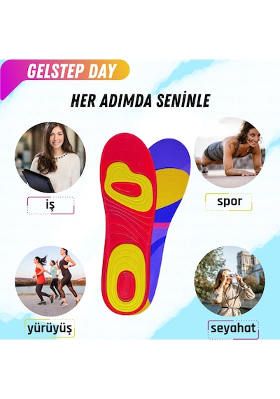 Magicfoot Gelstep Günlük Yürüyüş Tabanlığı - Ortopedik - Koşu, Spor, Yürüyüş - Aktif Yaşam Tabanlık