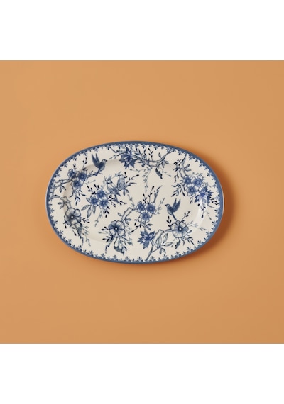 Bella Maison Bleu Blanc Porselen Büyük Sunum Tabağı Mavi 30 CM
