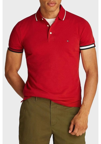 Tommy Hilfiger Erkek Polo Yaka T Shirt Mw0mw38458 Xld Kırmızı kırmızı