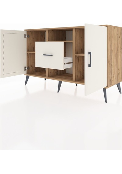 Hyperion Konsol 3 Raflı Tek Çekmeceli 2 Kapaklı 132x44x83 Çam-aytaşı Aytaşı Hyperion Konsol 3 Raflı Tek Çekmeceli 2 Kapaklı 132x44x83 Çam-aytaşı Aytaşı